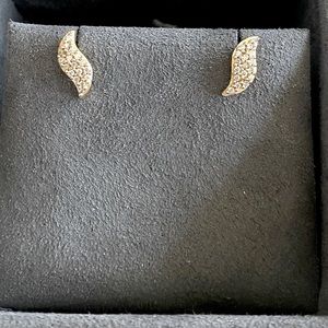 Melinda Maria Pave and Gold Mattie Stud Earrings